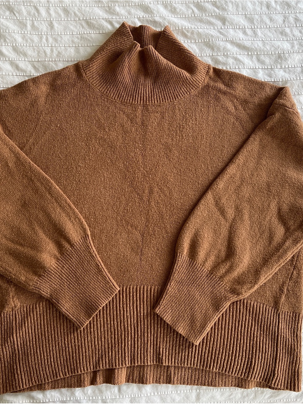 a new day Men's Camel Brown Turtleneck Sweater